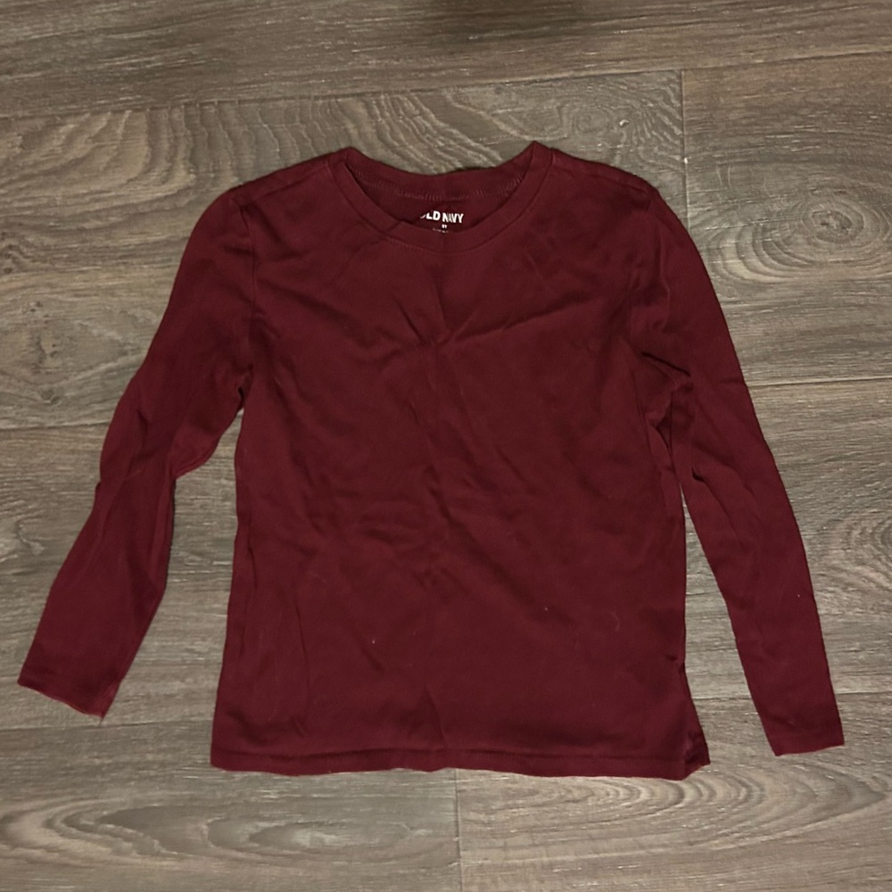 Old Navy Deep Red Crew Neck Shirt